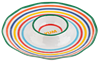 Yum with Stripe Chip & Dip Divided Serving Tray