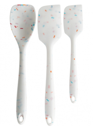 St/3 Silicone Spatulas Confetti