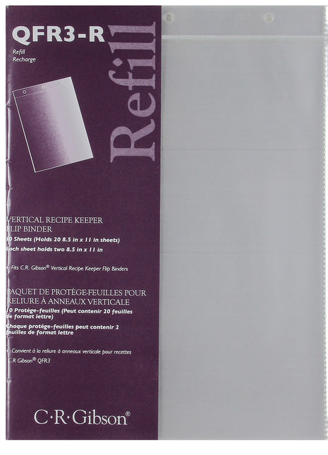 Vertical Recipe Keeper Refill Pages