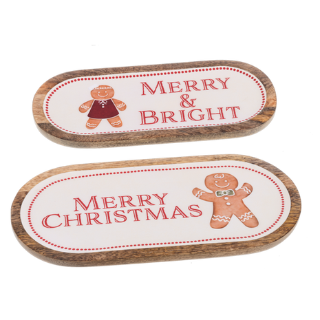 Oval Gingerbread Serving Tray (2 pc. set)