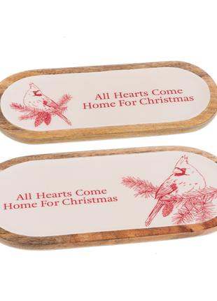 Oval Cardinal Memorial Serving Tray (2 pc. set)