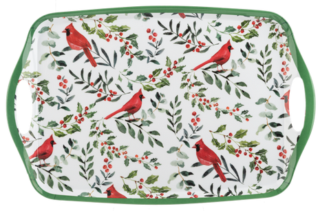 Cardinal & Botanical Serving Tray