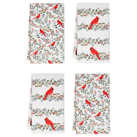 Cardinal & Botanical Tea Towel