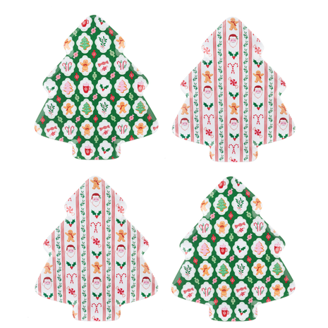 Christmas Pattern Tree Plate