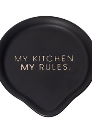 My Kitchen My Rules Ceramic Spoon Rest