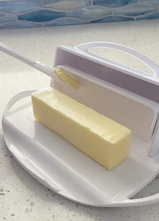 Countertop Flip-Top Butter Dish w/ Matching Spreader - Green