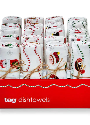 Holiday Cheer Floursack Dishtowel 100% Cotton