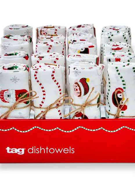 Holiday Cheer Floursack Dishtowel 100% Cotton
