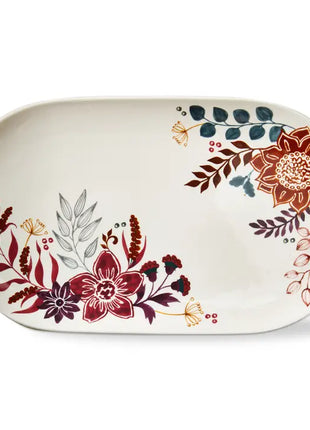 Autumn Bloom Platter Large Stoneware
