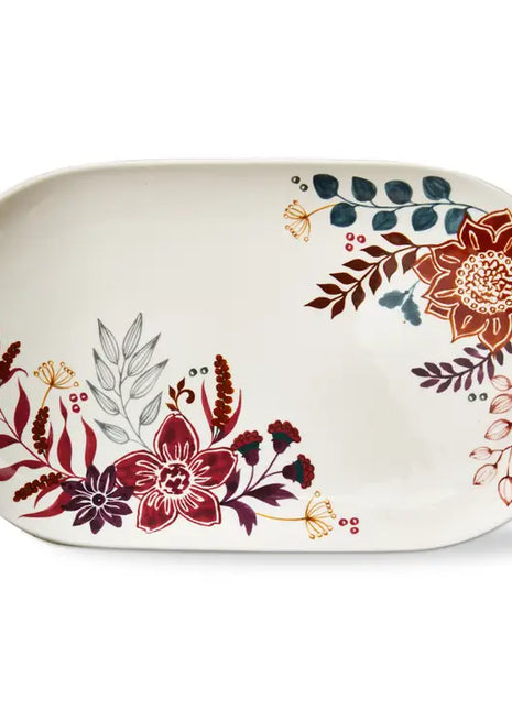 Autumn Bloom Platter Large Stoneware