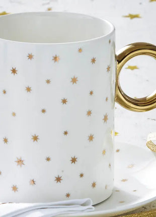 Starlight Mug Gold Bone China Christmas
