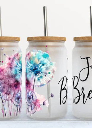 Just Breathe 16oz Libbey Glass Tumbler