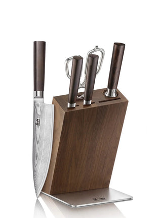 Haku 6pc Hua Knife Block Set (walnut Block)