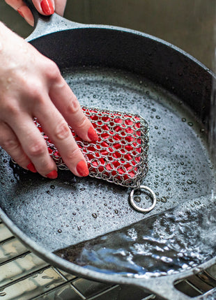 Red Chainmail Scrubbing Pad