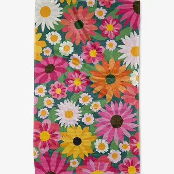 Geometry Tea Towel Wild Blooms