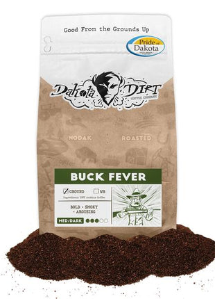 Buck Fever Medium/Dark Roast Whole Coffee Beans 12oz.