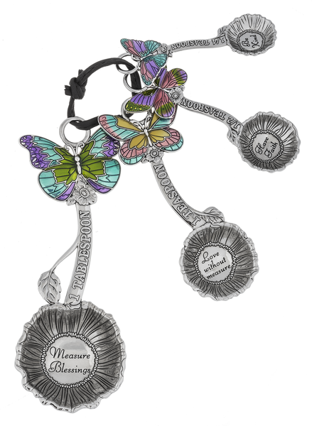 Measuring Spoons - 4pc - Colored Butterfly
