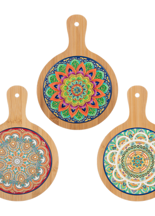 Mediterranean Mandala - Trivet with Handle