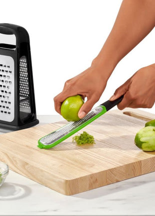 Etched Box Grater w/ Removable Zester