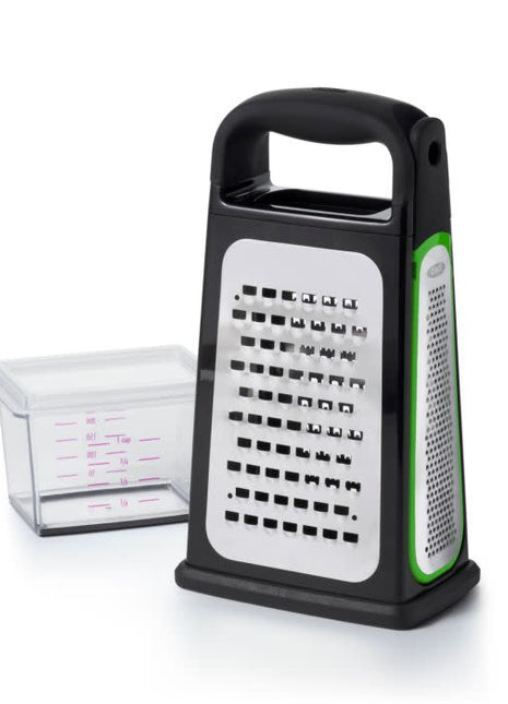 Etched Box Grater w/ Removable Zester - As is