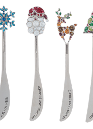 Jolly Jewels Holiday Cheese Spreader