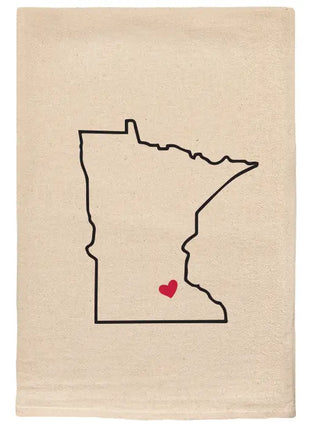 Tea Towel - Love My State w/ Heart Pin