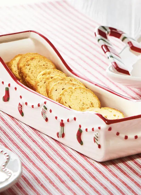 Christmas Holiday Cheer Sleigh Cracker Dish