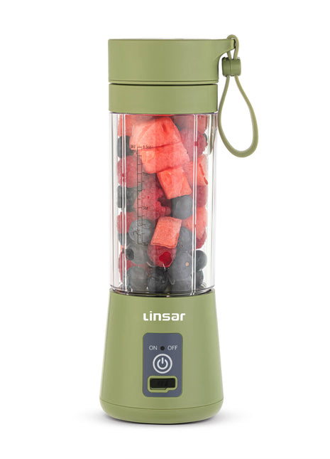 11oz Powerful Portable Rechargeable Blender with USB charger: Green
