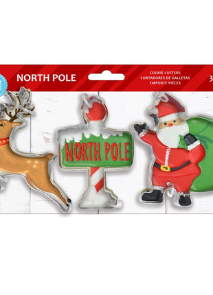 North Pole 3 Pc Cookie Cutter Set