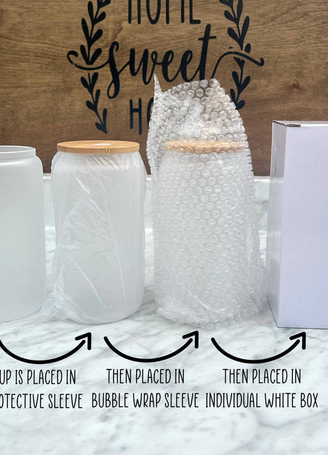 Cute Floral 16oz Libby Glass Tumbler