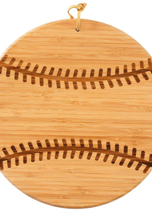 Baseball Shaped Bamboo Charcuterie Board