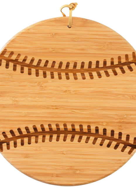 Baseball Shaped Bamboo Charcuterie Board