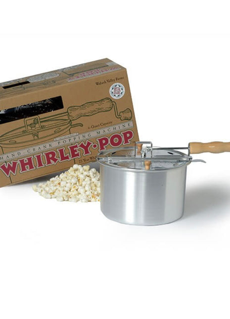 Whirley-Pop Popcorn Maker Silver Aluminum Metal Gear