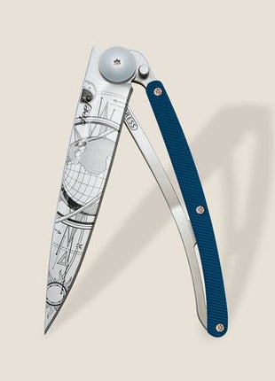37G Knife Blue Aluminum/Globe Trotter