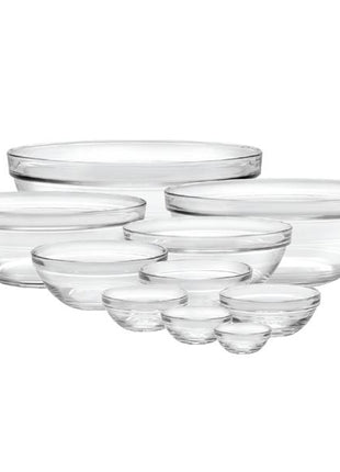 Lys Stackable Clear Bowls 10 Pc Set IA