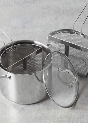 8.5 qt Stainless Steel Pasta Pot w/ Baskets