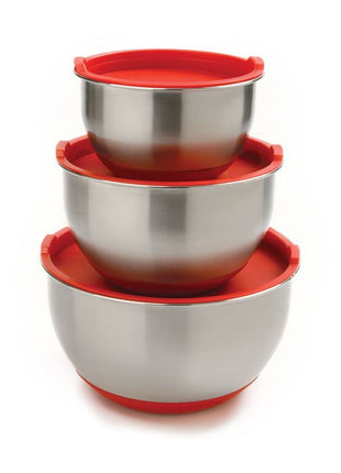 SS Mixing Bowls w/ Lids 3pk