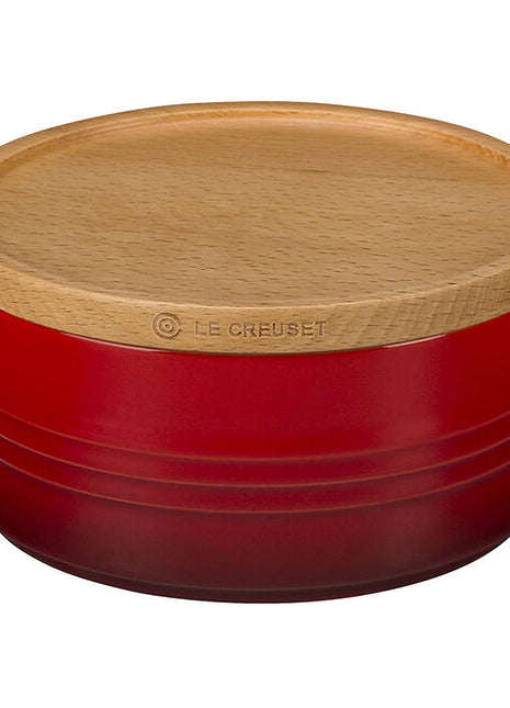Canister w/ Wood Lid 23 Oz