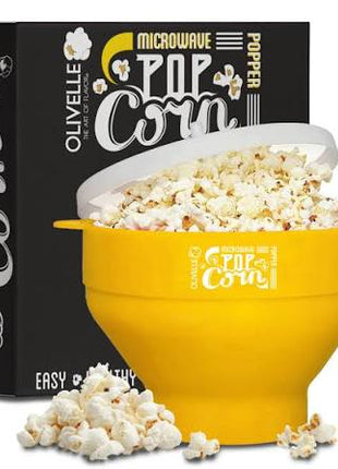 Silicone Microwave Popcorn Popper Lemon