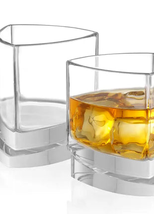 Aqua Vitae Triangle Whiskey Glasses, Set Of 2