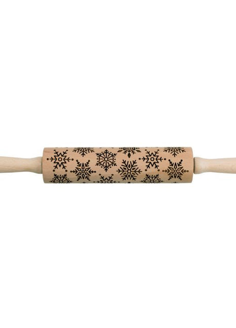 Snowflake Embossed Rolling Pin