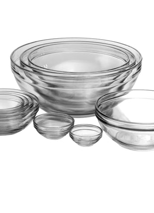 Glass Mixing Bowl Set 10 Pc