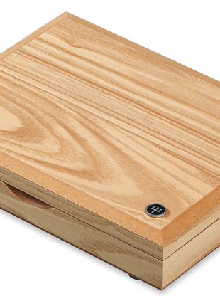Stainless Steel Steak Set 8 Pc in Olivewood Chest