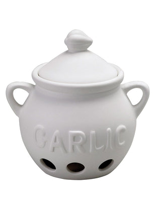 White Ceramic Garlic Keeper