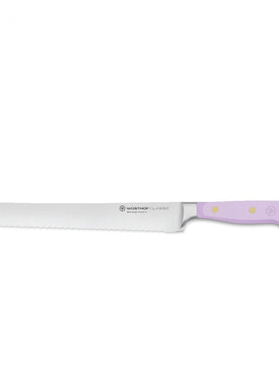 Classic Color Double Serrated Bread Knife Purple Yam 9 in