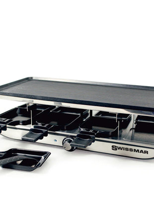 Swissmar 8 Person Geneva Raclette Party Grill w/ Reversible Cast Aluminum Ns Grill Plate