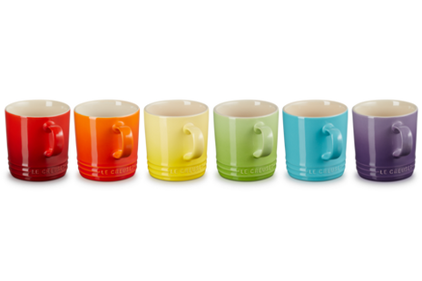 London Mugs Set of 6 Multi 12 Oz