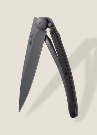37g, Knife Blank Ebony Wood, Black