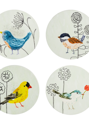 Garden Bird Coaster Set (4 pc. set)