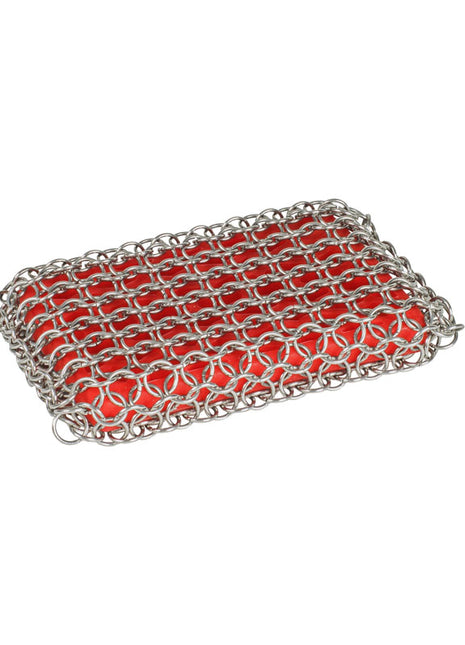 Red Chainmail Scrubbing Pad